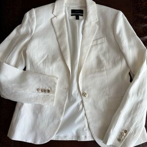 J. Crew Campbell white linen blazer Size 10T